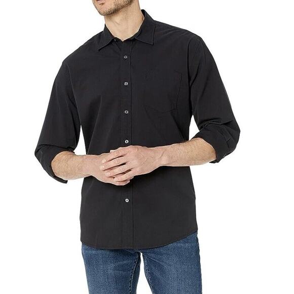 Amazon Essentials Men's Regular-Fit Long-Sleeve Casual Poplin Shirt Amazon's‎ - Picture 5 of 8